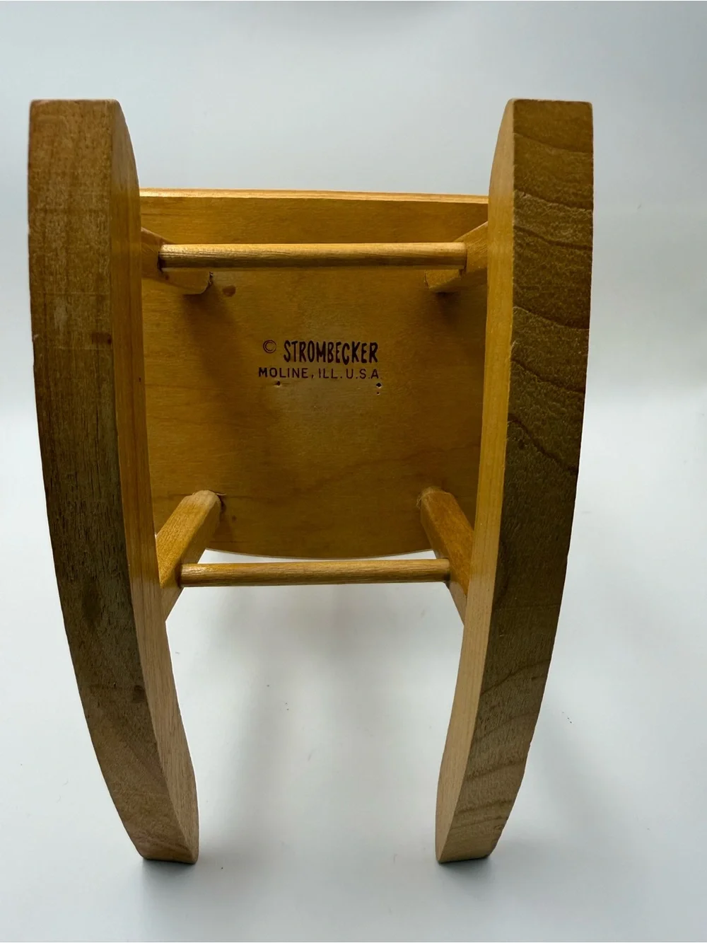 VTG 1950's Strombecker Mini Wooden Rocking Chair 7